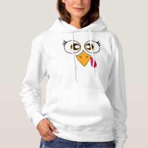 Bonita Ação de Graças Turquia Cara de Camisa Mulhe