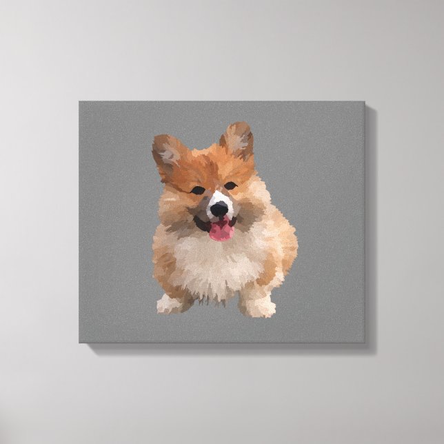 Bonita Arte de Muro de Canvas Welsh Corgi (Frente)