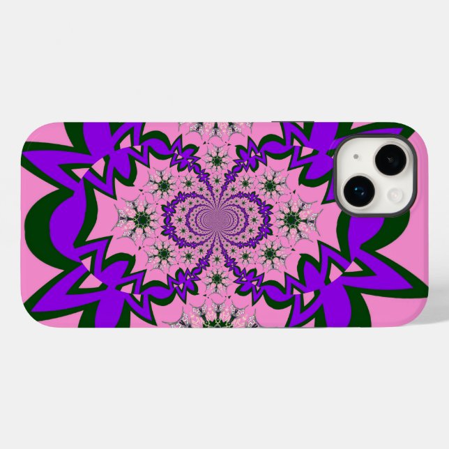 Bonita Bebê Rosa Floral Roxo-Forte Arte-Motif (Verso (horizontal))