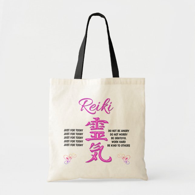 Bonita bolsa de tote de na moda Reiki (Frente)
