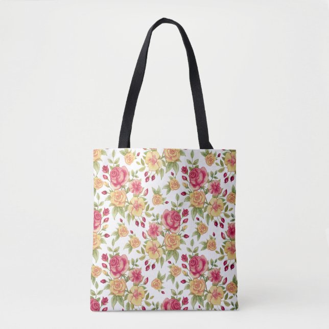 Bonita bolsa Floral projetada para Tote (Frente)
