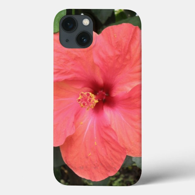 Bonita caixa iPad de Flor Laranja Hibiscus (Verso)