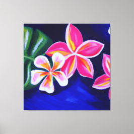 Bonita canvas de pintura floral tropical pri