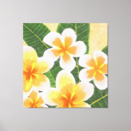 Bonita canvas de pintura floral tropical pri