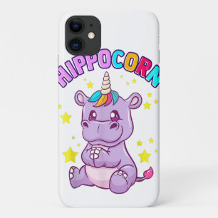Bonita Capa de telefone de Cartoon Hippo Engraçado