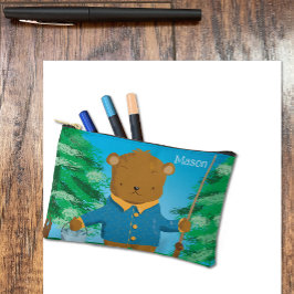 Bonita Cartoon Brown Bear Kid Pencil Pouca