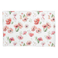 Bonita design de papoila rosa e vermelha