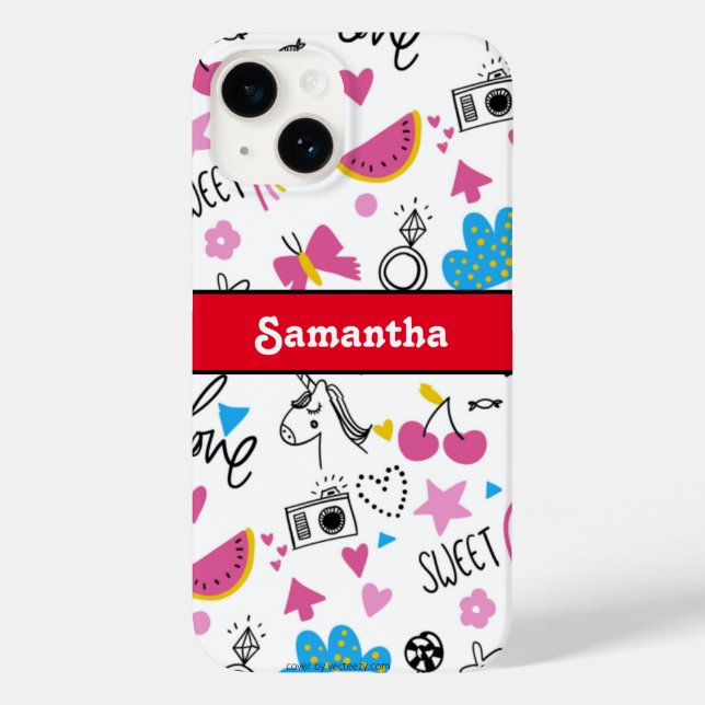 Bonita e Divertida Unicórnio Arco-Íris Stars Borbo (Verso)