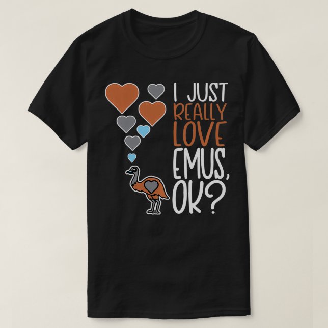 Bonita Emu Lover Eu Amo Emus OK Pullover (Frente do Design)