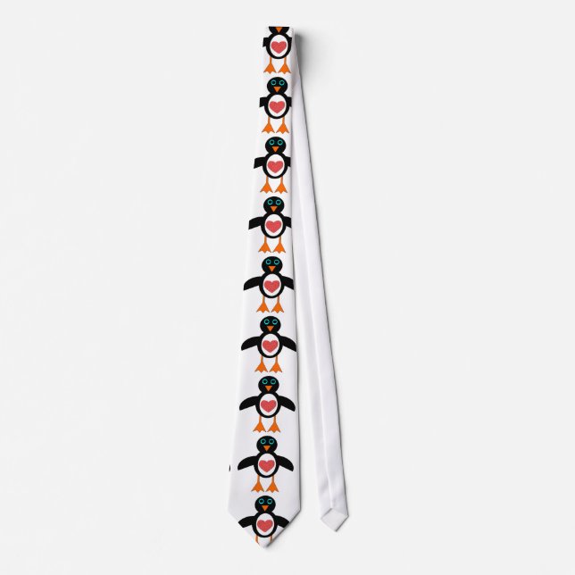 Bonita gravata de pinguins (Frente)