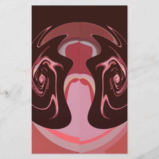 Bonita Maroon Motif Impressão (Frente)