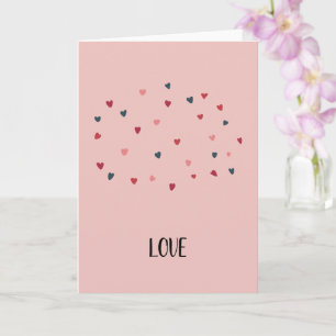 Bonita Nuvem de Corações Ama Cartão de Saudação Do