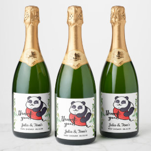 Bonita Panda Obrigado Chá de fraldas Champagne Et