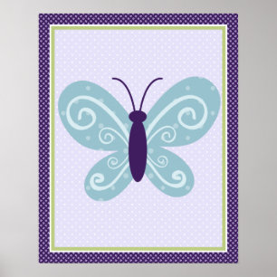 Bonita Poster de Arte de Borboleta