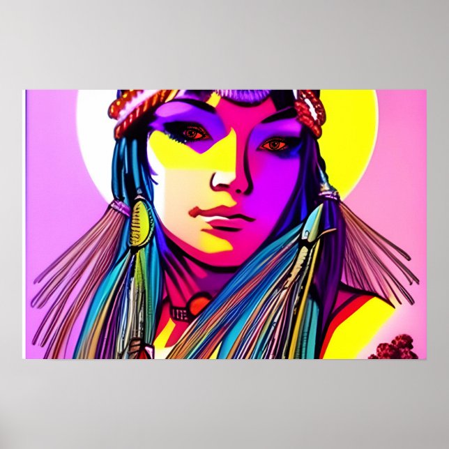 Bonita Poster Nativa Americana (Frente)