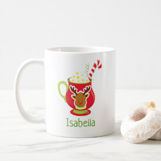 Bonita Reindeer Hot Cacau Personalizado Caneca de