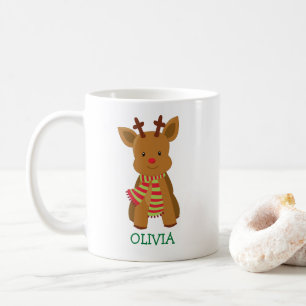Bonita Reindeer Personalizada Caneca de Natal
