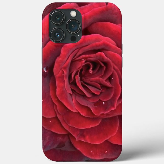 Bonita rosa vermelha iphone 13 Pro Max Tough (Verso)