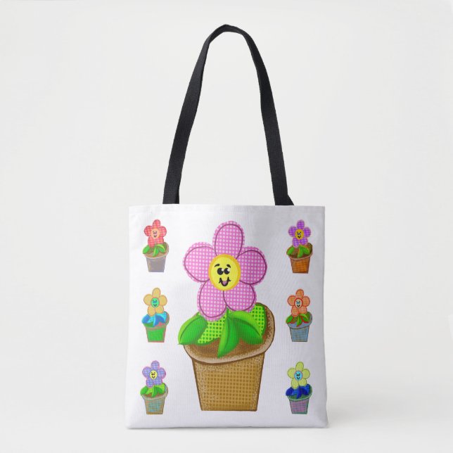 Bonita Rosada Posy Flores Poedeiras Shoulder Tote  (Frente)