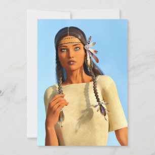 Bonita roupa de Indígenas de mulher nativa america