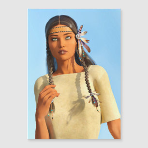 Bonita roupa de Indígenas de mulher nativa america