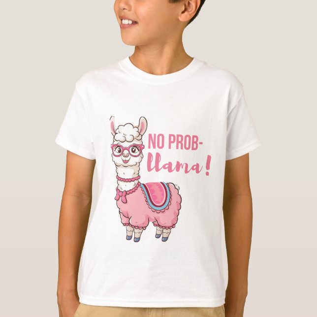 Bonita 'Sem Prob Lama!' Camiseta Infantil (Frente)