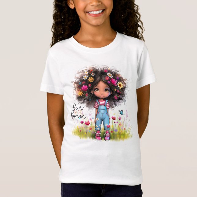 Bonita T-Shirt Humana Quirky Girl (Frente)