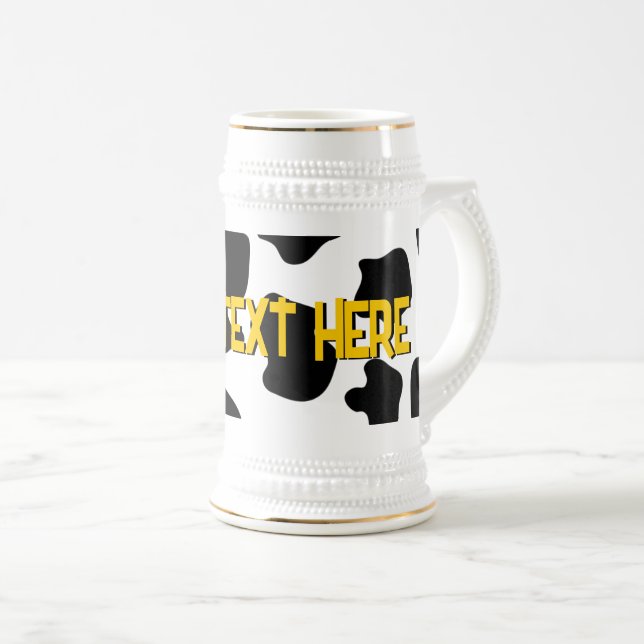 Bonitão de caneca de cerveja de cerveja preto e br (Frente Esquerda)