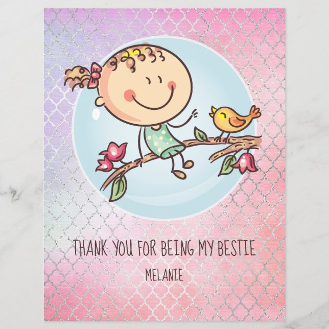 Bonitas BFF Besties Kawaii presentes para garotas  (Frente)