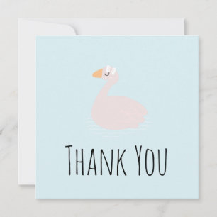 Bonitas Raparigas Swan Pink Aniversário Obrigado