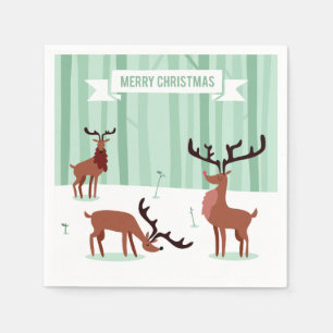 Bonitas Reindejas guardanapos de papel de Natal