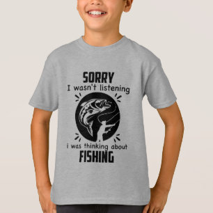 bonitinho de arte de pesca, meninos T-Shirt