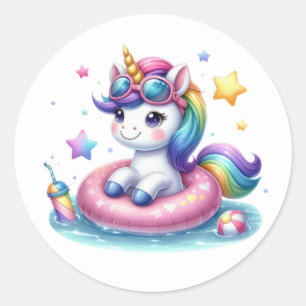 Bonito adesivos de Piscina Unicorn