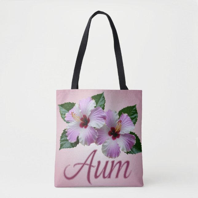 Bonito AI Art Hibiscus Aum Tote Bag (Frente)