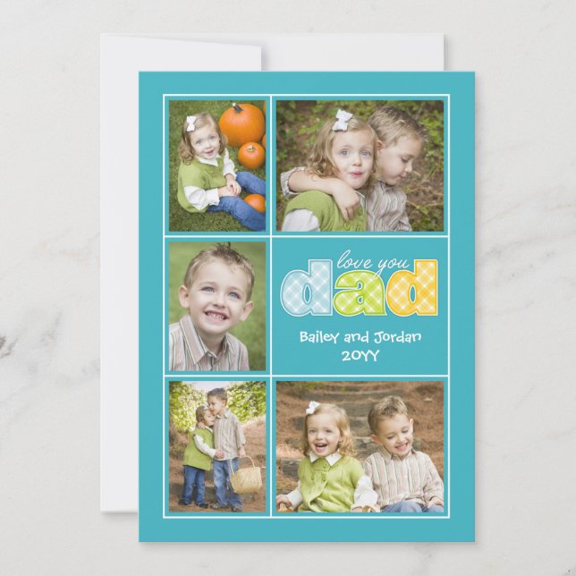 Bonito Amo-Te Pai Collnar Cartão De Dia de os pais (Frente)