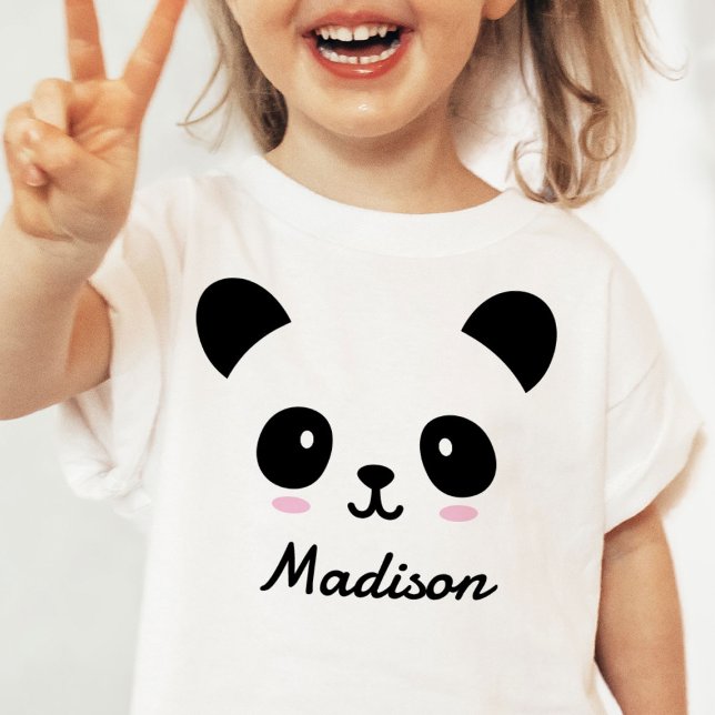 Bonito Bebê Panda Face T-Shirt Personalizado (Criador carregado)