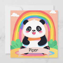 Bonito Bebê Panda Rainbow
