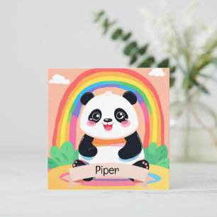 Bonito Bebê Panda Rainbow