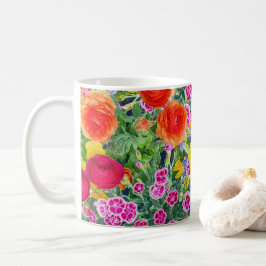 Bonito boho primavera floral, caneca de café color