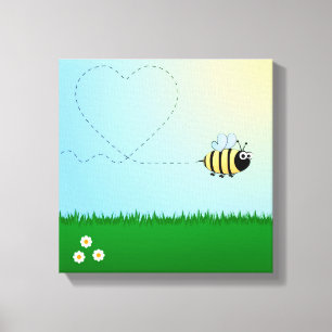 Bonito bumble canvas dos miúdos dos desenhos