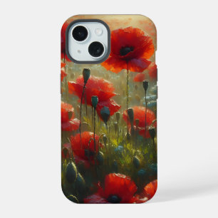 Bonito Campo Vermelho Poppy no Dia de Verão