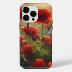 Bonito Campo Vermelho Poppy no Dia de Verão