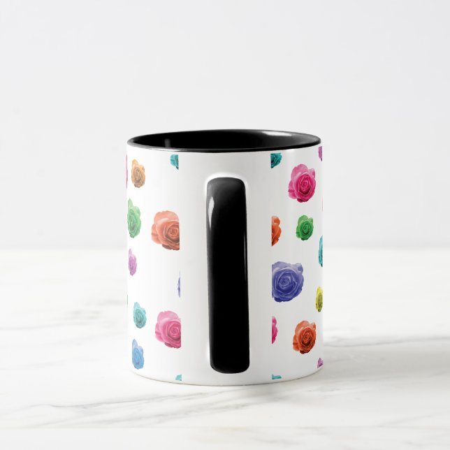 Bonito caneca com padrão rosa encantador (Alça)