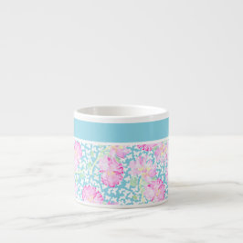 Bonito Caneca Espresso, Rosas Rosa, Borboletas Bra