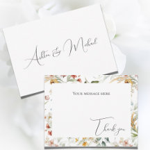 Bonito Cartões de agradecimentos plano Floral de A