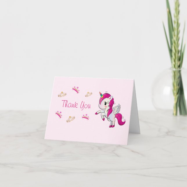 Bonito Cartões de agradecimentos princesa (Frente)