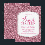 Bonito Coleta Rosa Doce 16 Convites<br><div class="desc">Bonito Coleta Rosa Doce 16 Convites. Esses convites são projetados com brilho rosado e um fundo acentuado prateado clássico. Feita para ser especial para adolescentes, este doce e brilhante convite de dezesseis será uma fantástica introdução ao seu dia especial. Há ainda material adicional de coordenação de 16 partidos no compro...</div>