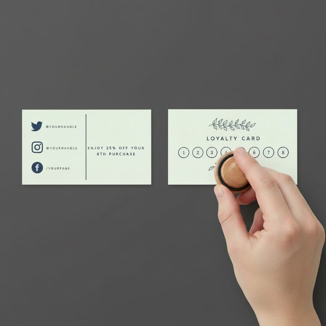 Bonito compra de plantas, cartão de fidelidade de  (Pretty plant shop, garden loyalty card.)