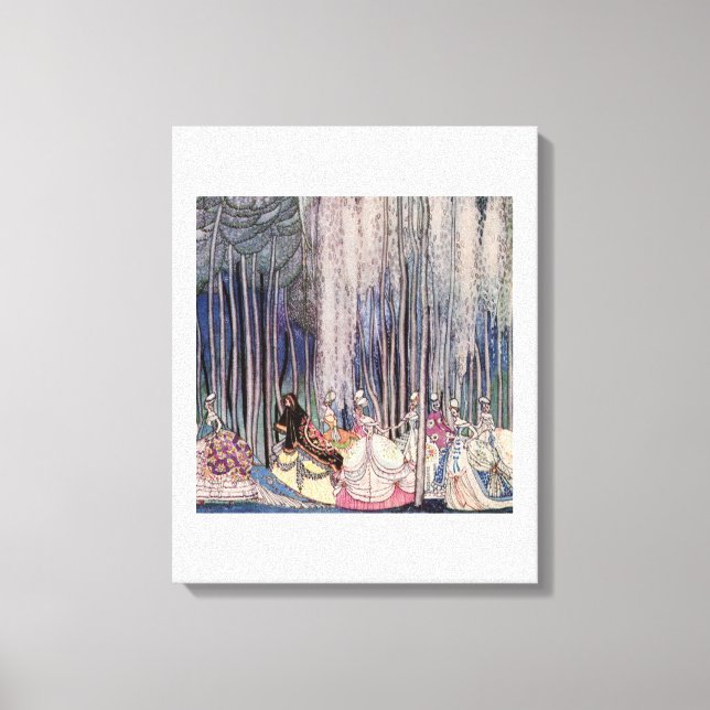 Bonito conto de fadas Princesa Canvas Wall Art (Frente)