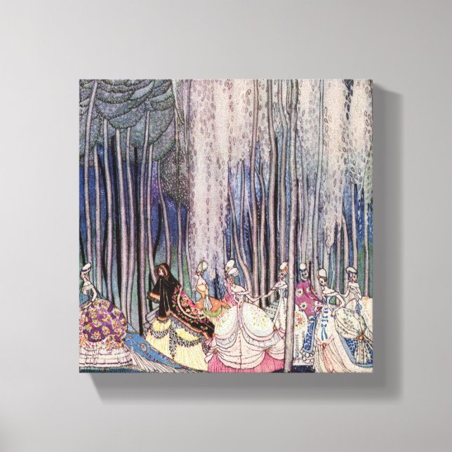 Bonito conto de fadas Princesa Canvas Wall Art (Frente)